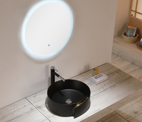 Oval Ceramic 9L Sanitary Ware Basin Matte Black Bathroom Bowl Sinks