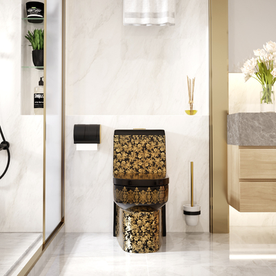Floor Mounted 3L 6L 1 Piece Comfort Height Toilet  Super Swirl Flush
