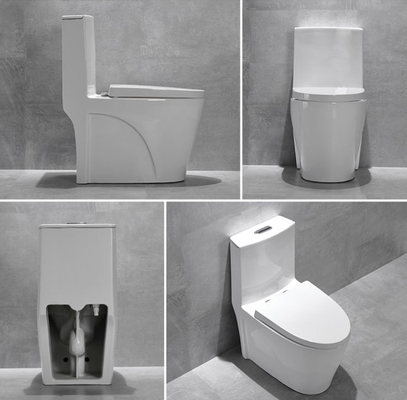 Fully Glazed Flushing Sanitary Ware Toilet 1 Piece Comfort Height