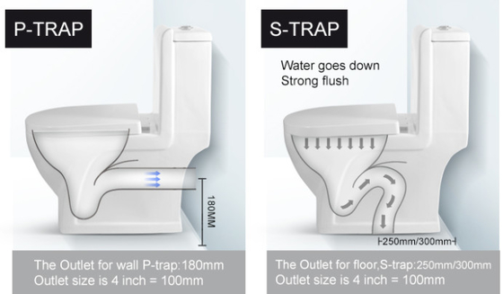 Square WC Siphonic Flush Sanitary Ware Toilet Self Cleaning Spray