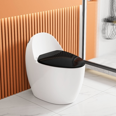 Green Egg Shaped S Trap ADA Comfort Height Toilet Siphon Jet Flushing