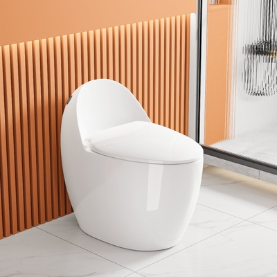 Green Egg Shaped S Trap ADA Comfort Height Toilet Siphon Jet Flushing