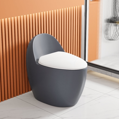 Green Egg Shaped S Trap ADA Comfort Height Toilet Siphon Jet Flushing