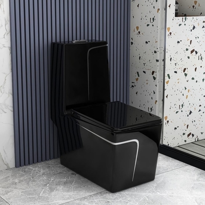 Glossy Glaze 1 Piece Luxury Commode Toilet Mix Pit Spacing 220mm