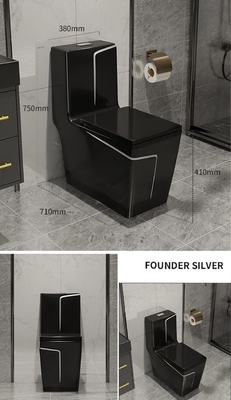 Glossy Glaze 1 Piece Luxury Commode Toilet Mix Pit Spacing 220mm