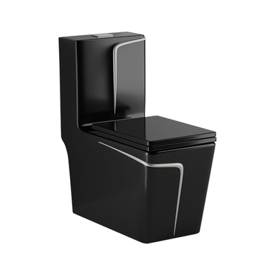 Glossy Glaze 1 Piece Luxury Commode Toilet Mix Pit Spacing 220mm