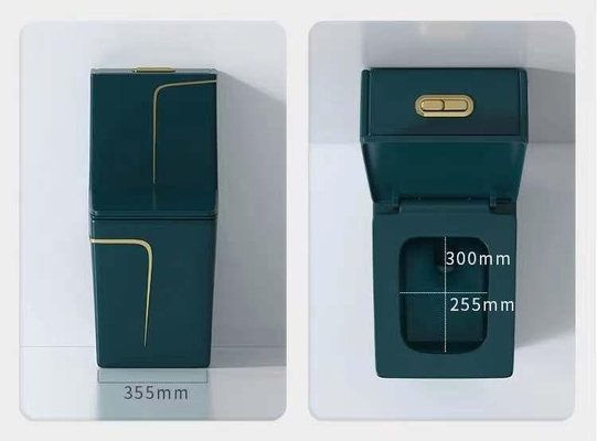 300mm 400mm Roughing In Sanitary Ware Toilet Luxury Green Gold Color