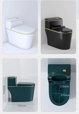 Ceramic One Piece Siphonic Flush Toilet Colorful Water Saving Tank