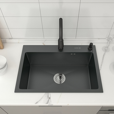 Square Single Bowl Stainless Steel Kitchen Sinks Vegetable Washing