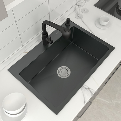 Square Single Bowl Stainless Steel Kitchen Sinks Vegetable Washing
