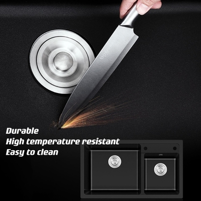 Undermount Stainless Steel Kitchen Sinks Double 220mm Deep Bowls