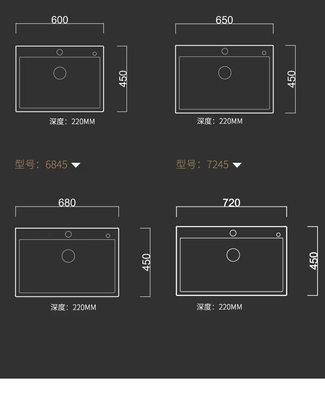 SUS304 Brushed Stainless Steel Kitchen Sinks Strong Wear Resistance