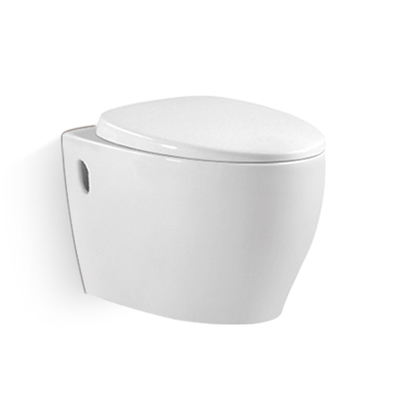 White Ceramic 3L 6L Wall Hung Toilet Bowl Self Cleaning Glaze