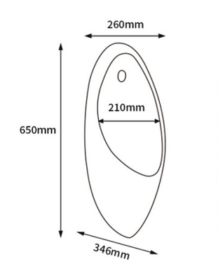 Siphon Flushing Wall Mounted Urinal Toilet Sanitary Ware Auto Sensor
