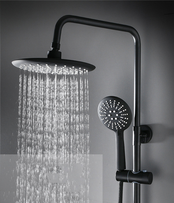 Blackened Brass Sanitary Ware Shower Head Set Hot And Cold Rain