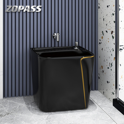 Household Ceramic Mop Sink Black Pink Grey For Floor Cleaning