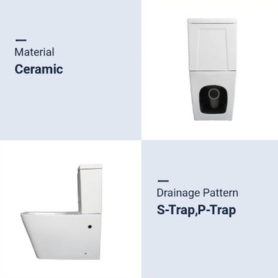 Mix Pit Spacing 180mm Two Piece WC Toilet  And Wall Hung Basin Set