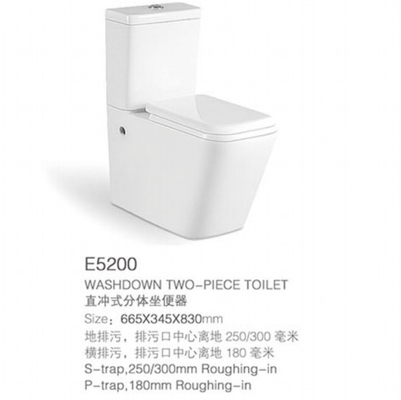 Mix Pit Spacing 180mm Two Piece WC Toilet  And Wall Hung Basin Set