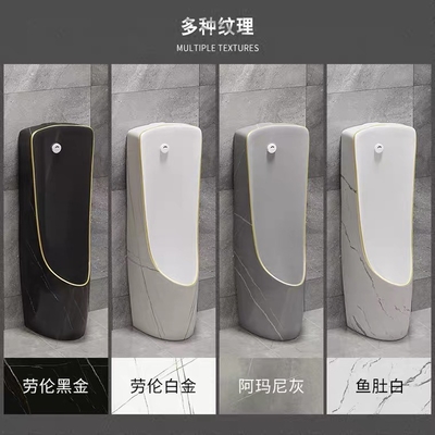 Commercial Bathroom Public Toilet Urinal Marble Black Gold Color