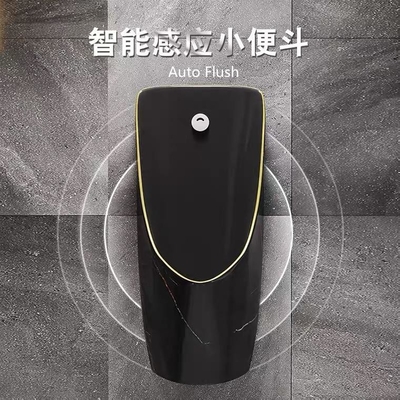 Commercial Bathroom Public Toilet Urinal Marble Black Gold Color