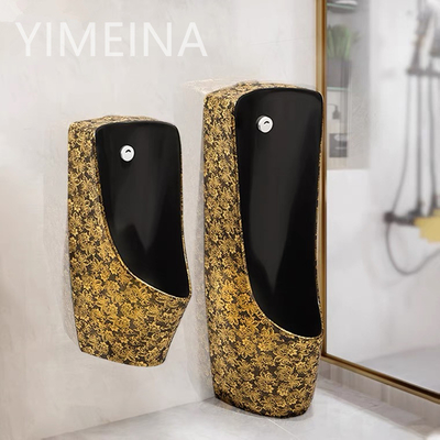 Ceramic Golden Electroplating Mens Toilet Urinal Gravity Flushing