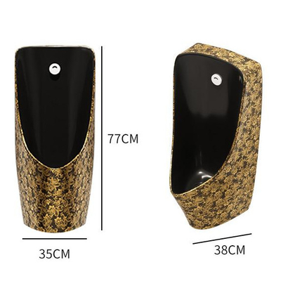 Ceramic Golden Electroplating Mens Toilet Urinal Gravity Flushing