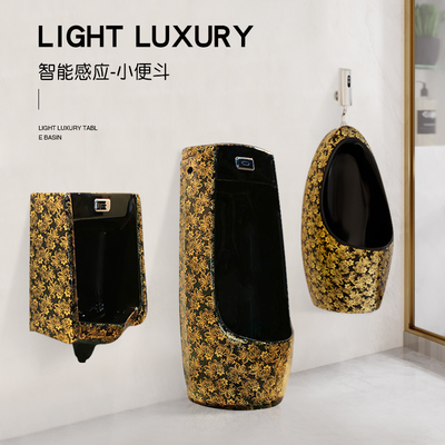 Ceramic Golden Electroplating Mens Toilet Urinal Gravity Flushing