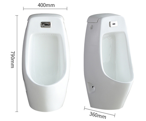 Gravity Flushing Wall Hung Urinal Bowl Top Spud For Male Or Kid