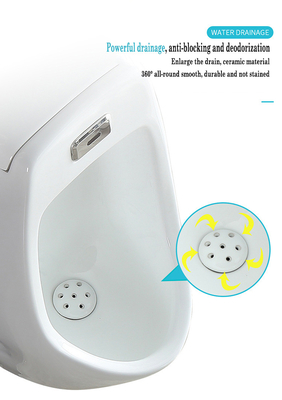 Gravity Flushing Wall Hung Urinal Bowl Top Spud For Male Or Kid