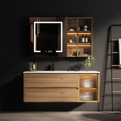 Anti Corrosion Solid Wood Bathroom Cabinets