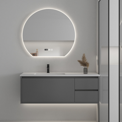 High Toughness Bathroom Furniture Vanities Solid Wood Material