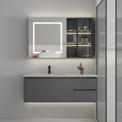 High Toughness Bathroom Furniture Vanities Solid Wood Material