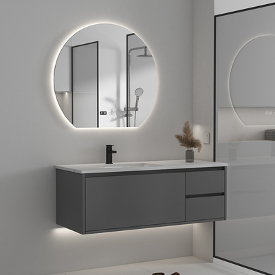 High Toughness Bathroom Furniture Vanities Solid Wood Material
