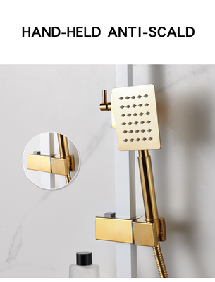 Cold Hot Water Rainfall Sanitary Ware Shower Bathroom Faucets Set