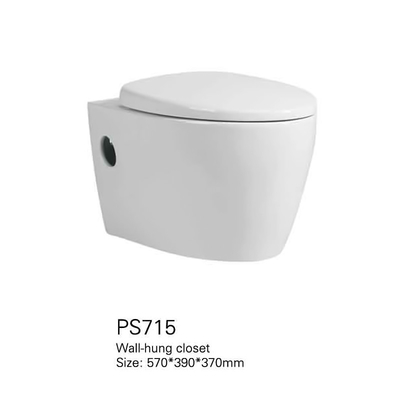 Sleek Seamless Ceramic Wall Hung Toilet Bowl Mix Pit Spacing 180mm