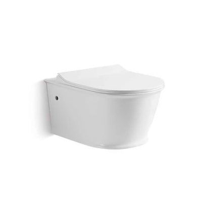 Rimless One Piece Wall Mounted Toilet Anti Scratch Easy Cleaning