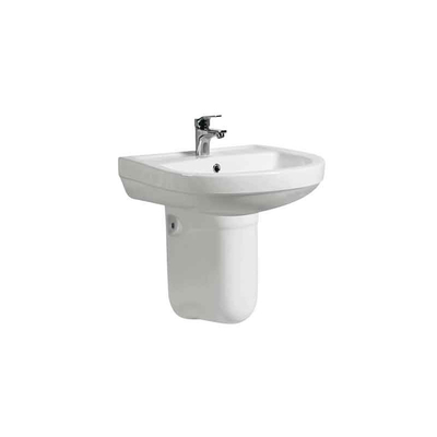 Bathroom Wall Hung Pedestal Sinks Hand Painted Porcelain Basin For Hand Wash Basin