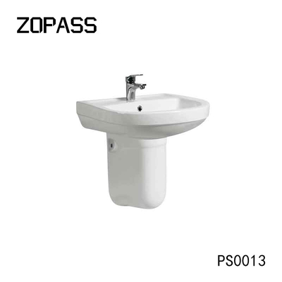 Bathroom Wall Hung Pedestal Sinks Hand Painted Porcelain Basin For Hand Wash Basin
