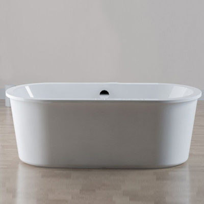 Oval Shaped Free Standing Bathtubs Solid Surface Artificial Stone