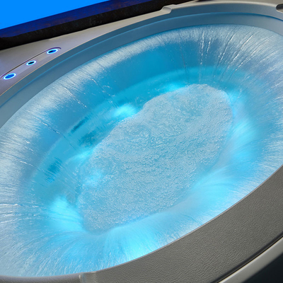 Double Whirlpool Freestanding Soaking Bathtub Color Round Shape