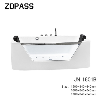 Length 1.7m Free Standing Bathtubs Double Whirlpool 2 Person Massage