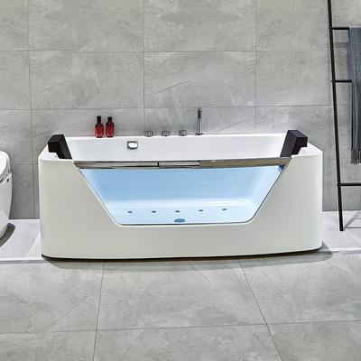 Length 1.7m Free Standing Bathtubs Double Whirlpool 2 Person Massage