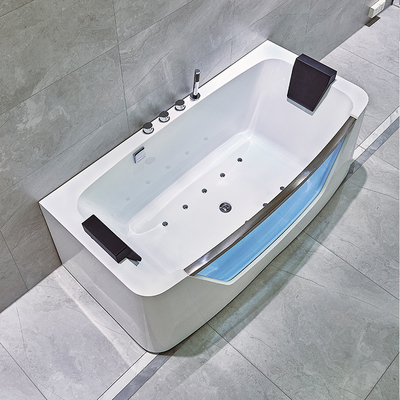 Length 1.7m Free Standing Bathtubs Double Whirlpool 2 Person Massage