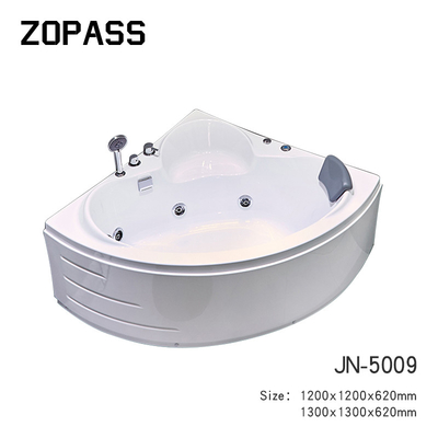 Indoor Whirlpool Acrylic Triangle Corner Bathtub Small Shower Combo