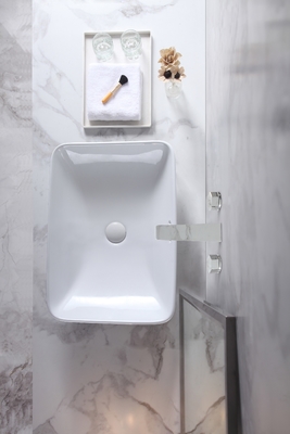 Table Top Basin Bathroom Sink Ceramic Color White Counter Top Hand Rectangular Art Wash Basin