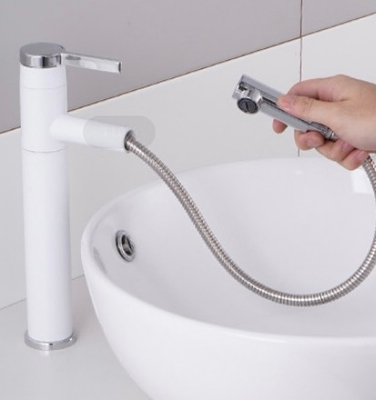 Single Handle Brushed Brass Sanitary Ware Faucet For Bathroom Basin