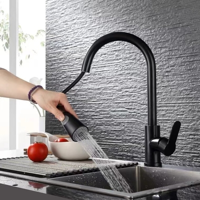 Pull Out 304 Sanitary Ware Faucet Hot And Cold Water Kitchen Tap