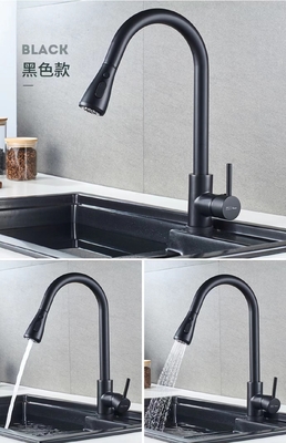 Pull Out 304 Sanitary Ware Faucet Hot And Cold Water Kitchen Tap