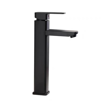 Deck Mount 304 Stainless Steel Bathroom Faucet Hotel Square Sink Tap