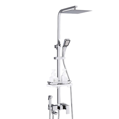 304 Stainless Steel Shower Set Wall Mounted Hot And Cold Taps
